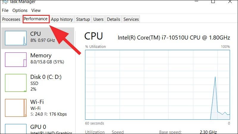 Bấm tổ hợp Ctrl + Shift + Esc để mở Task Manager