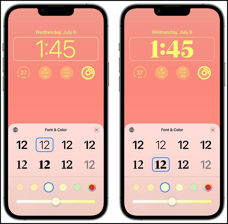 Chỉnh sửa về widget Lịch