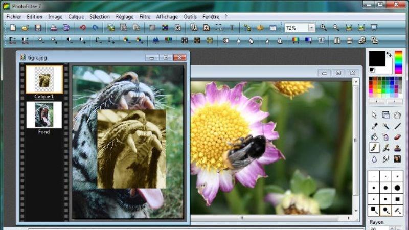 PhotoFiltre sở hữu bộ lọc m&agrave;u đa dạng