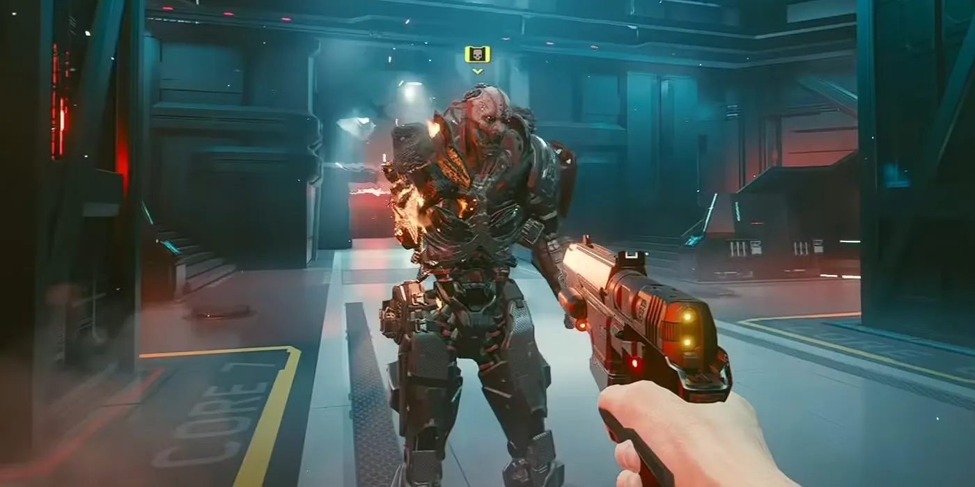 Adam Smasher cyborg khổng lồ trùm cuối trong Cyberpunk 2077