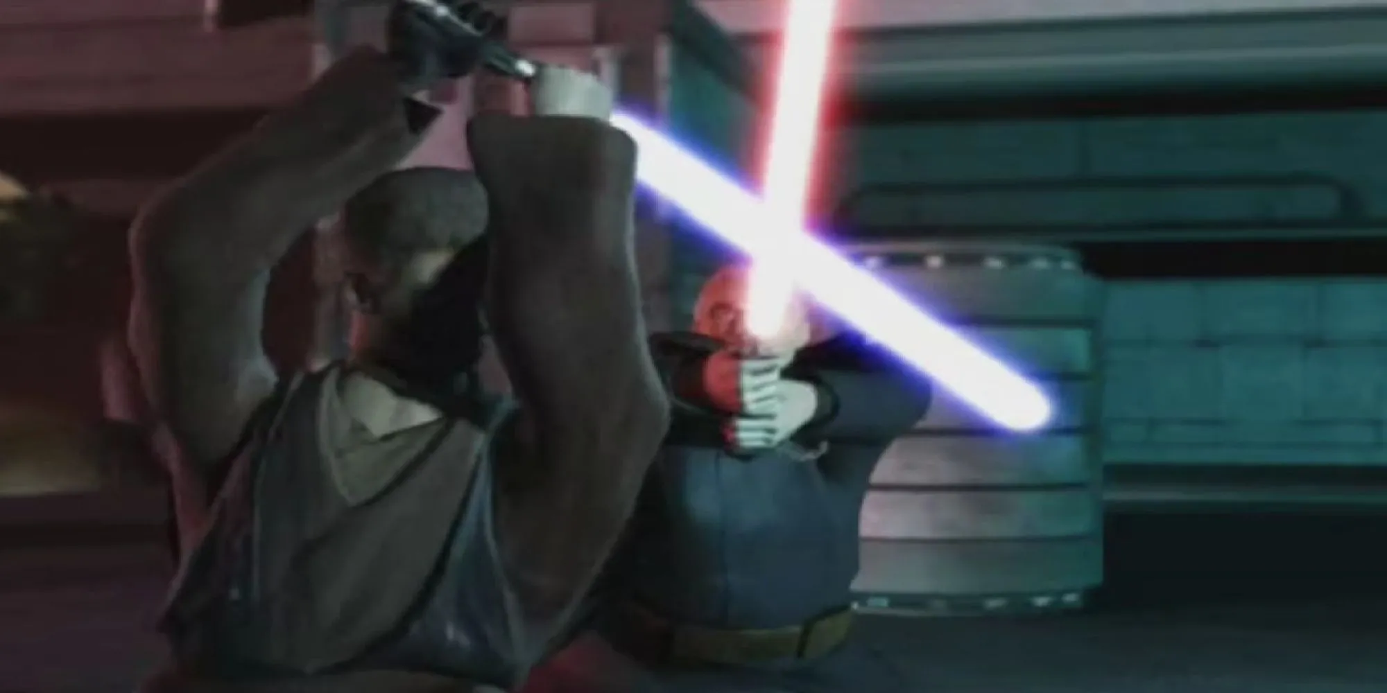 Anakin Skywalker đối đầu Bá tước Dooku trong bối cảnh Chiến tranh Vô tính, kỷ nguyên mà game Star Wars Zero Company lấy làm nền.