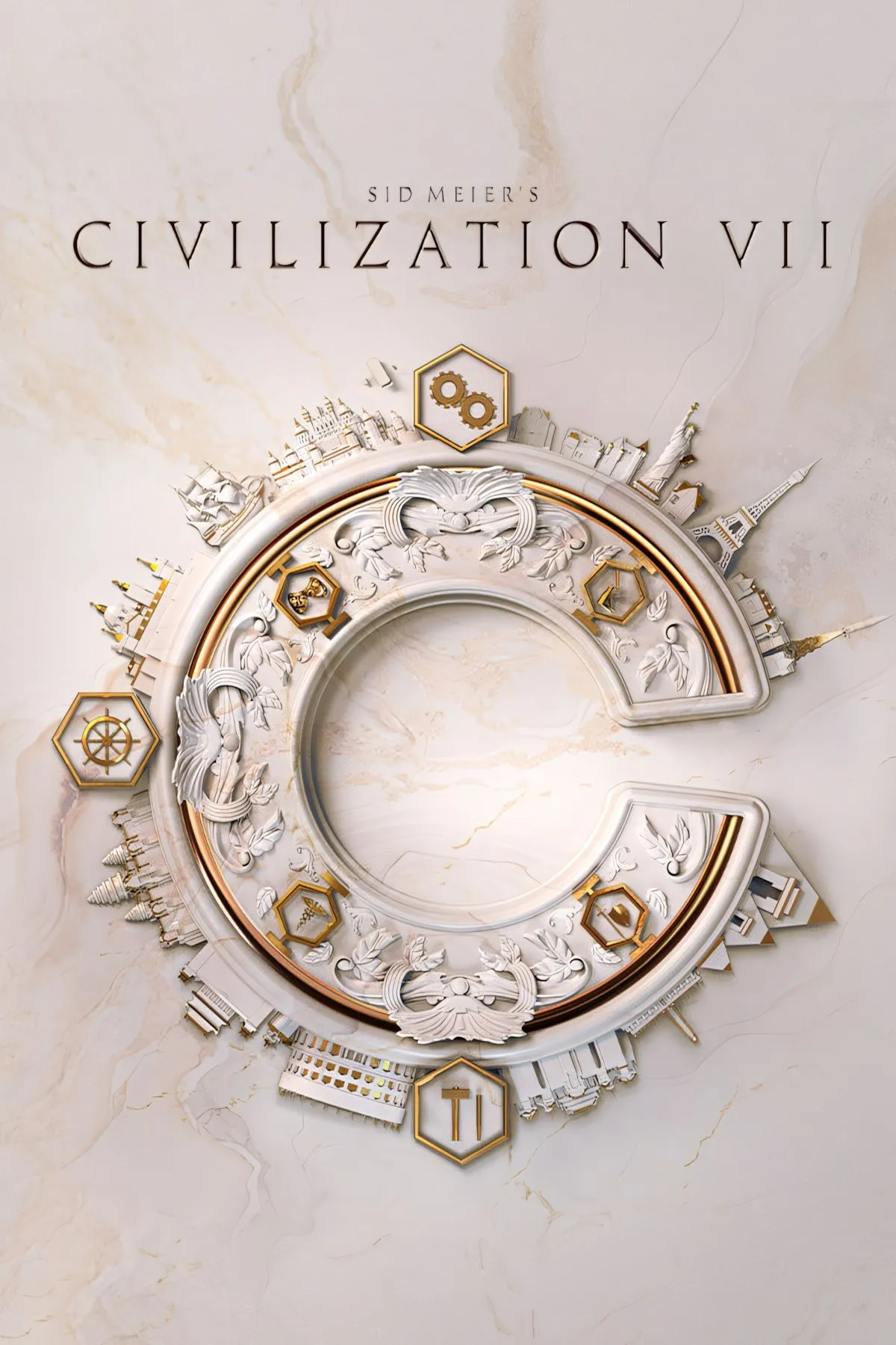 Ảnh bìa chính thức của game chiến thuật Civilization VII