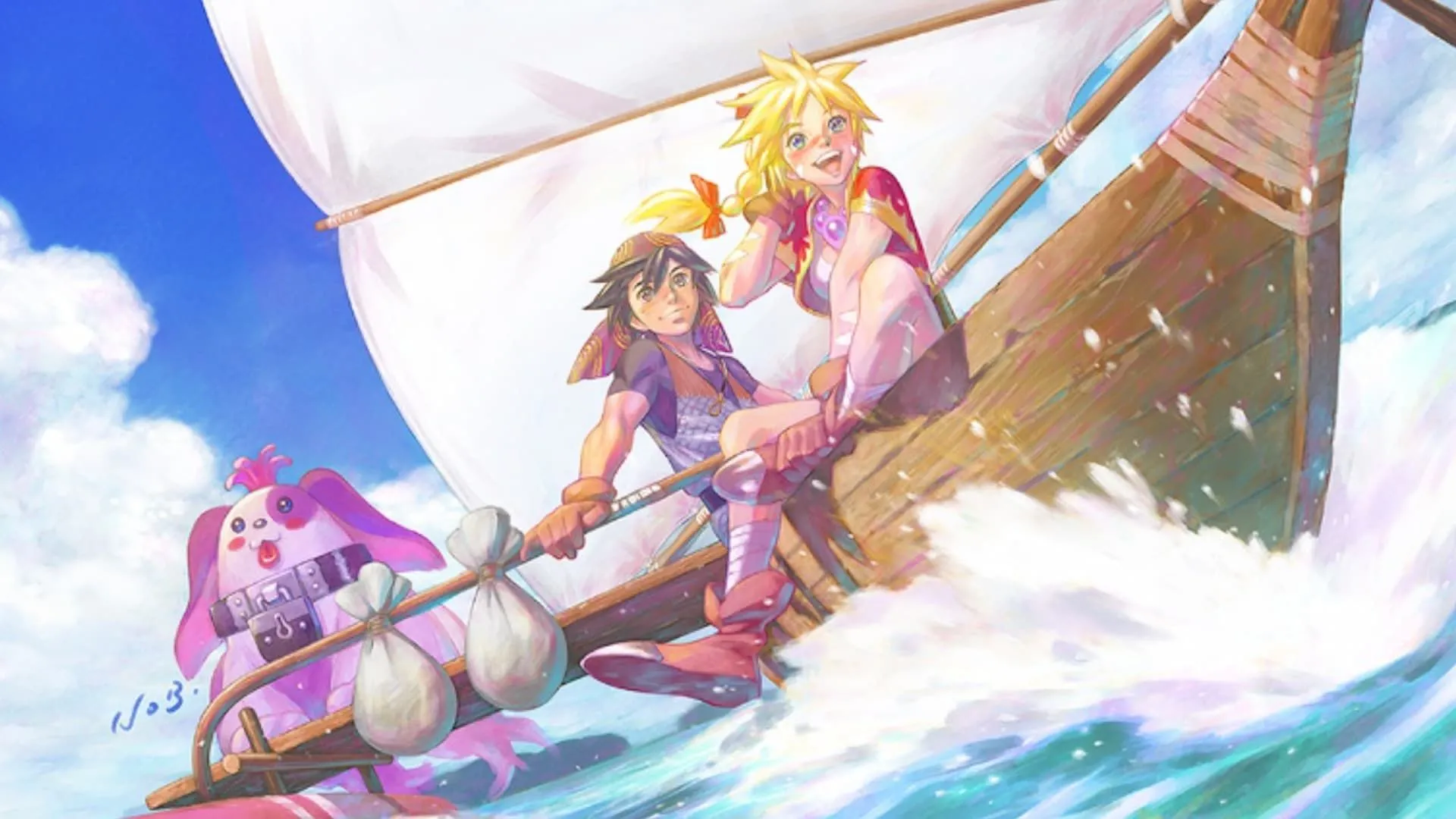 Ảnh bìa Chrono Cross Radical Dreamers với các nhân vật chính