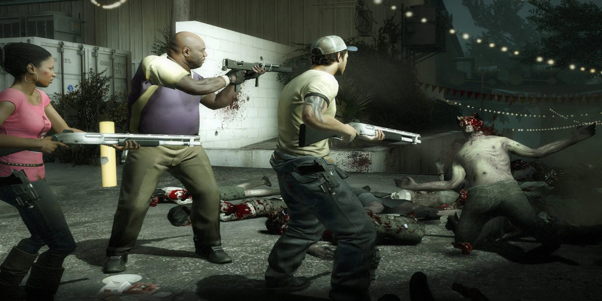 Ảnh chụp màn hình game Left 4 Dead 2 từ Steam với bốn người sống sót