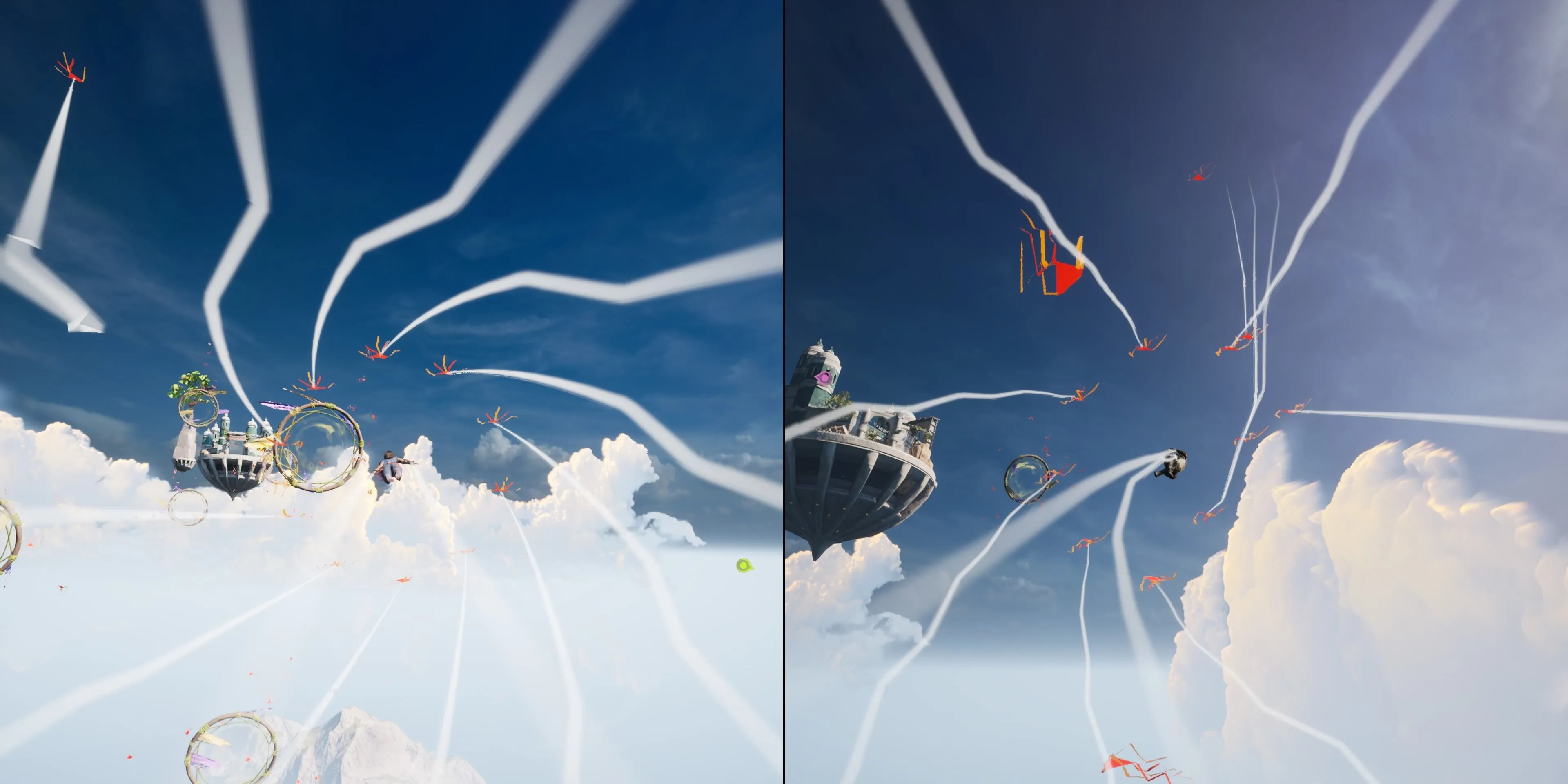 Ảnh chụp màn hình nhiệm vụ phụ Kites trong Split Fiction cuộc đua diều