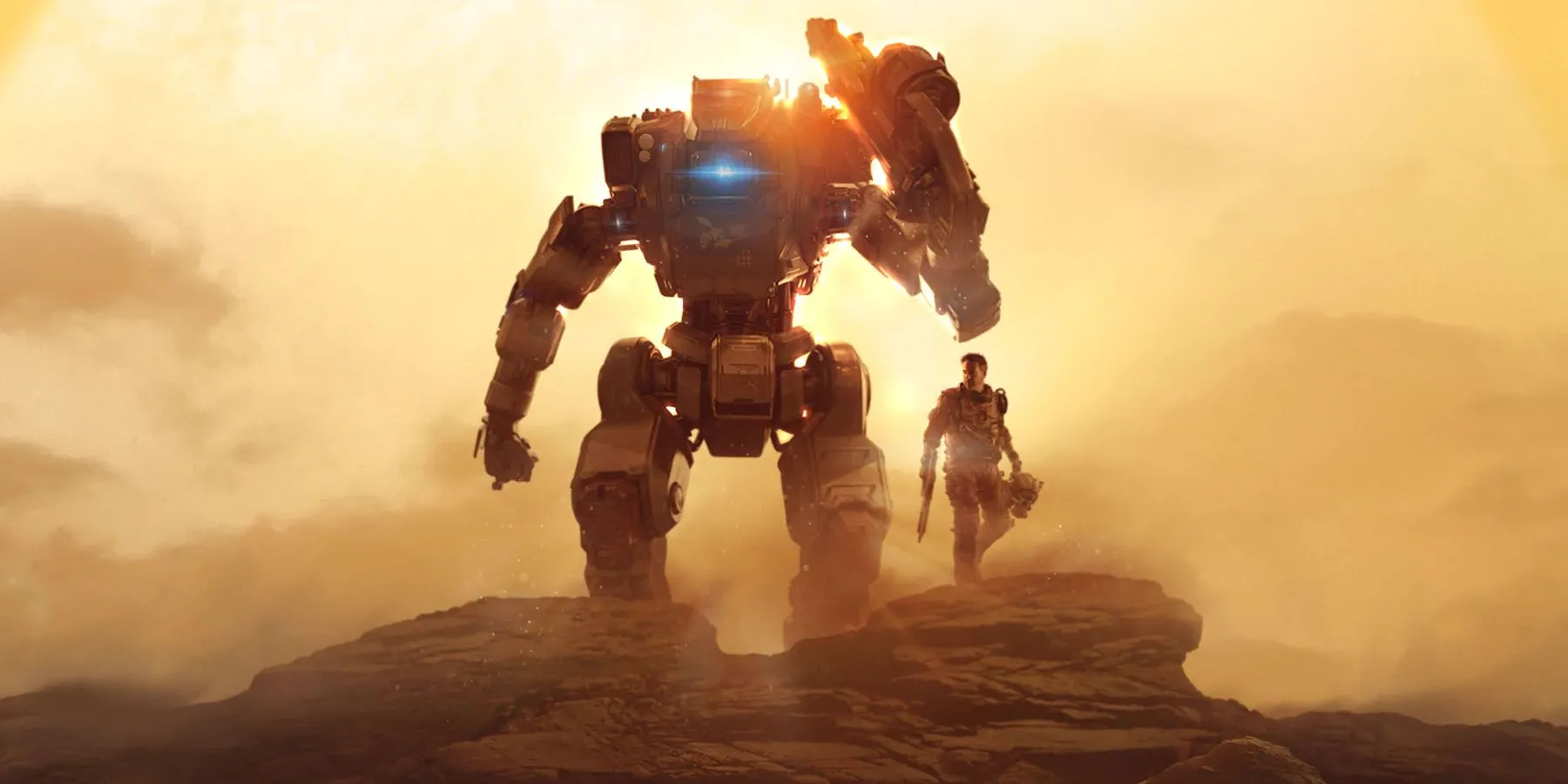 Áp phích chính thức của Titanfall 2 Ultimate Edition với hình ảnh Pilot và Titan