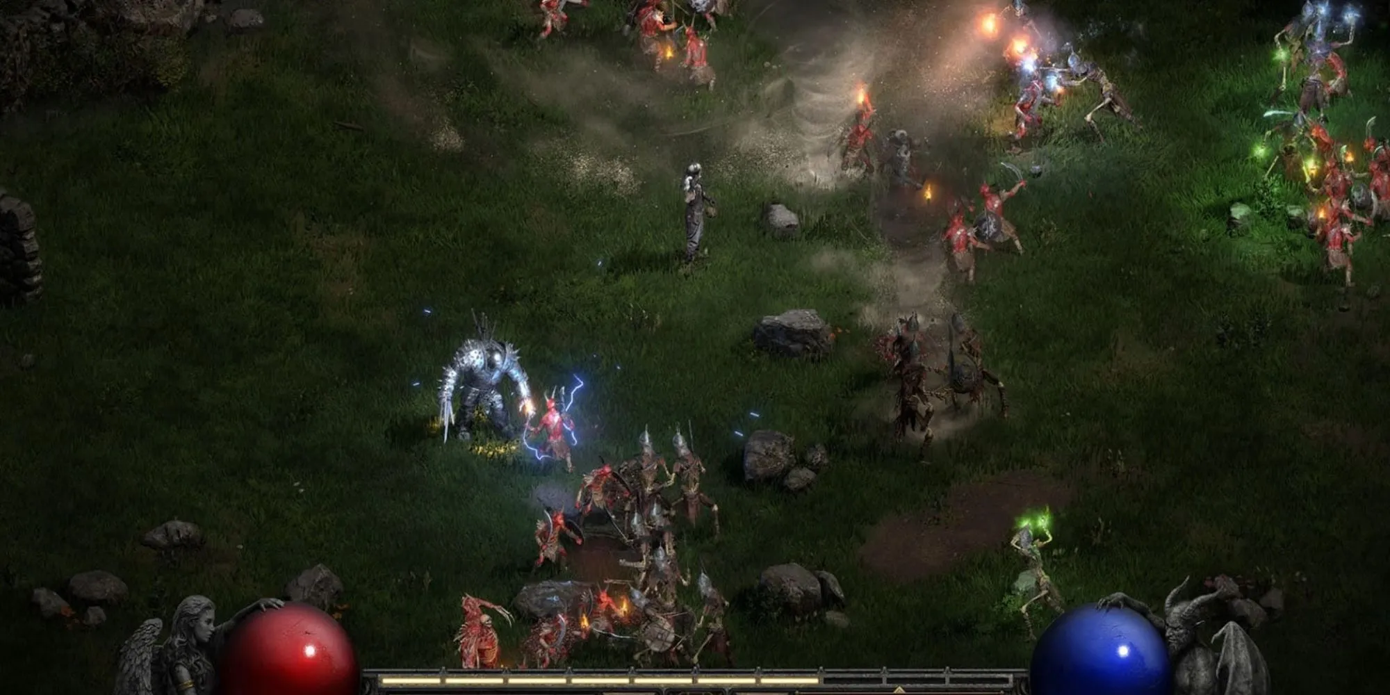 Artwork quảng bá cho Diablo II Resurrected (2021), phiên bản làm lại của game Diablo II (2000) huyền thoại thuộc thể loại Action RPG.