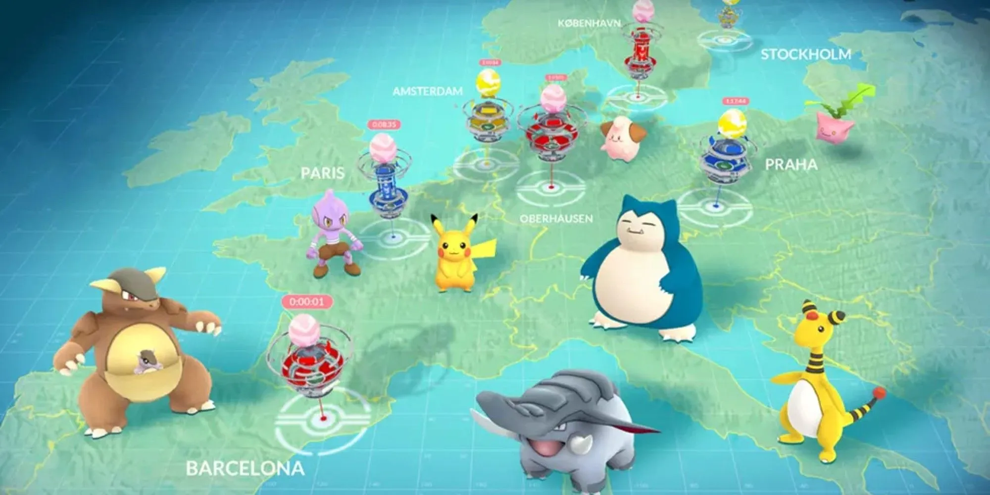 Bản đồ Pokémon khu vực của Niantic thể hiện sự phân bố Pokémon theo vùng địa lý