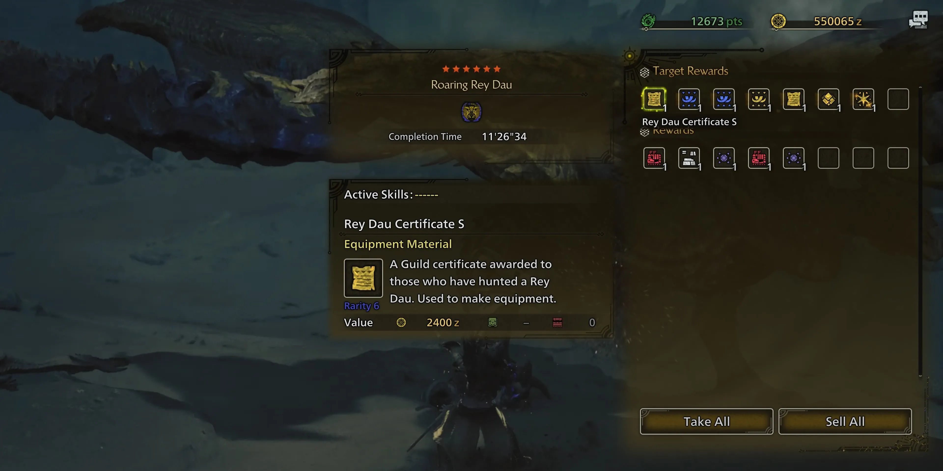 Bảng tổng hợp phần thưởng hiếm khi đánh bại Rey Dau trong Monster Hunter Wilds