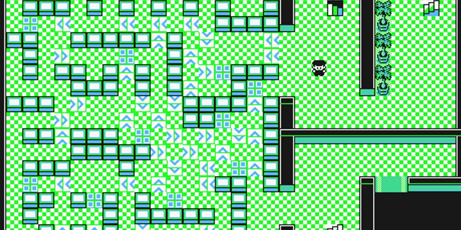Bên trong Team Rocket Hideout với các ô di chuyển xoay tròn trong Pokemon Red and Blue