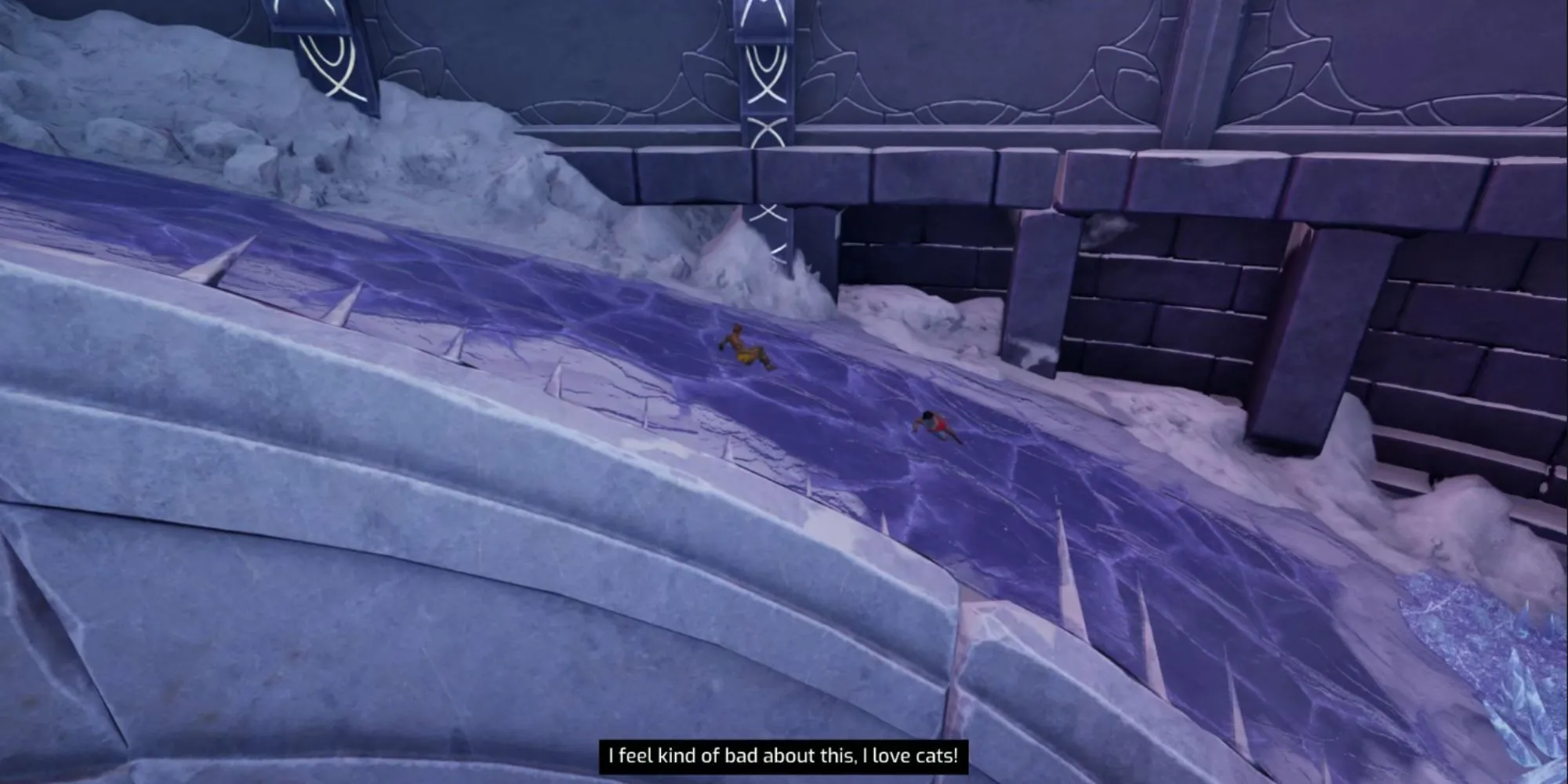 Boss Ice King trong Split Fiction Chapter 3, một con mèo răng kiếm khổng lồ