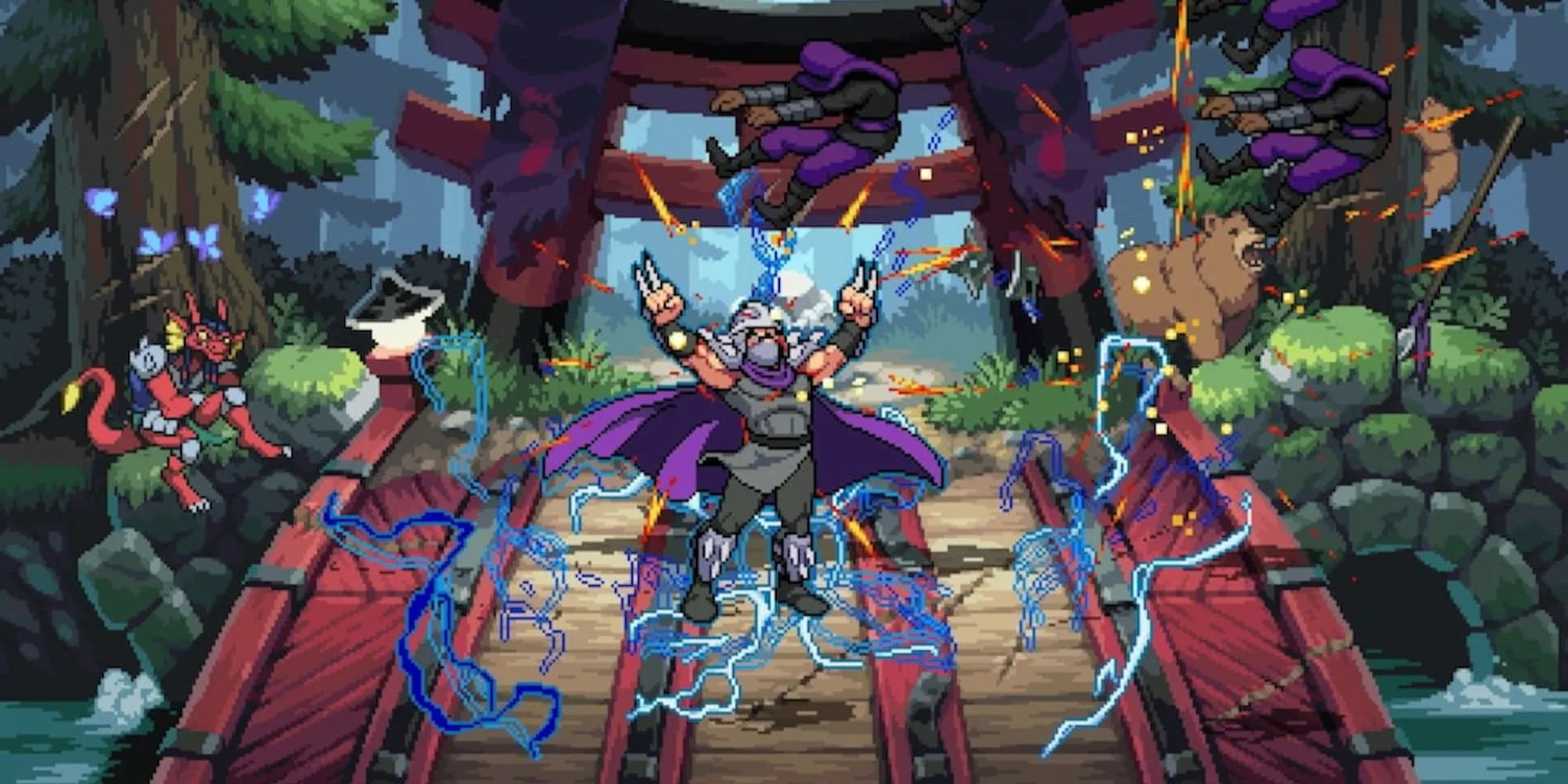 Boss Shredder trong game Teenage Mutant Ninja Turtles: Shredder's Revenge