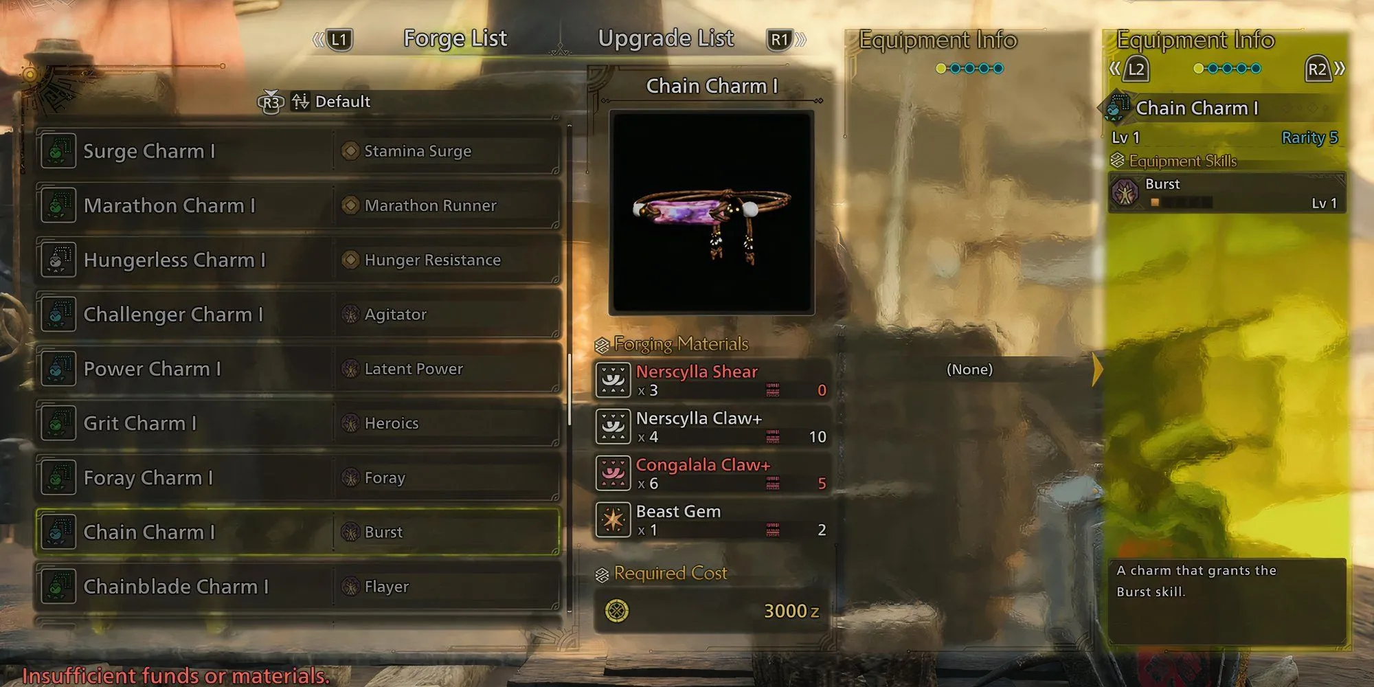 Bùa hộ mệnh Breaker Charm I lý tưởng cho build cung tấn công vết thương trong MHW Wilds