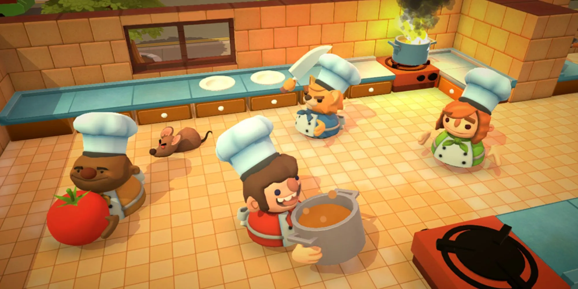 Các đầu bếp hoạt náo trong bếp của Overcooked 2