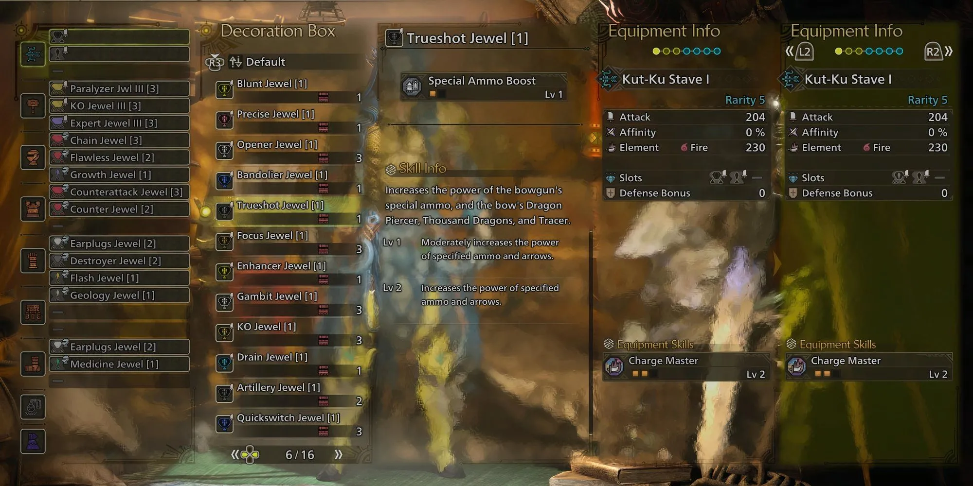 Các loại trang sức (Jewels) và kỹ năng trang bị tốt nhất cho cung trong Monster Hunter Wilds