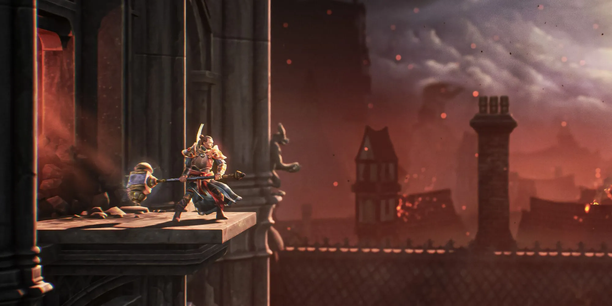 Các màn chơi đầy màu sắc trong Mandragora Whispers of the Witch Tree thể hiện phong cách Metroidvania.