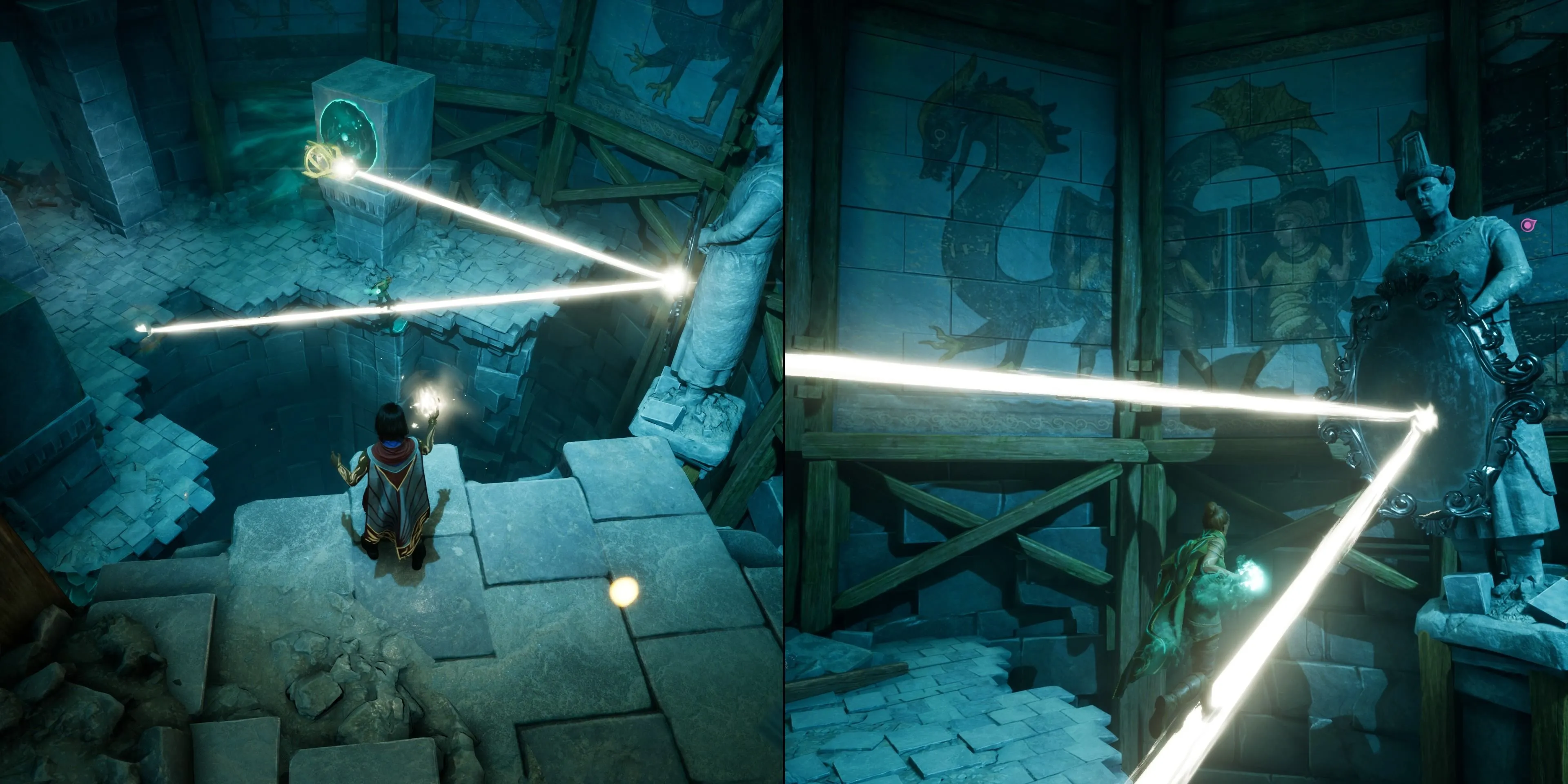 Cảnh quan một màn chơi được thiết kế tham vọng trong game Split Fiction