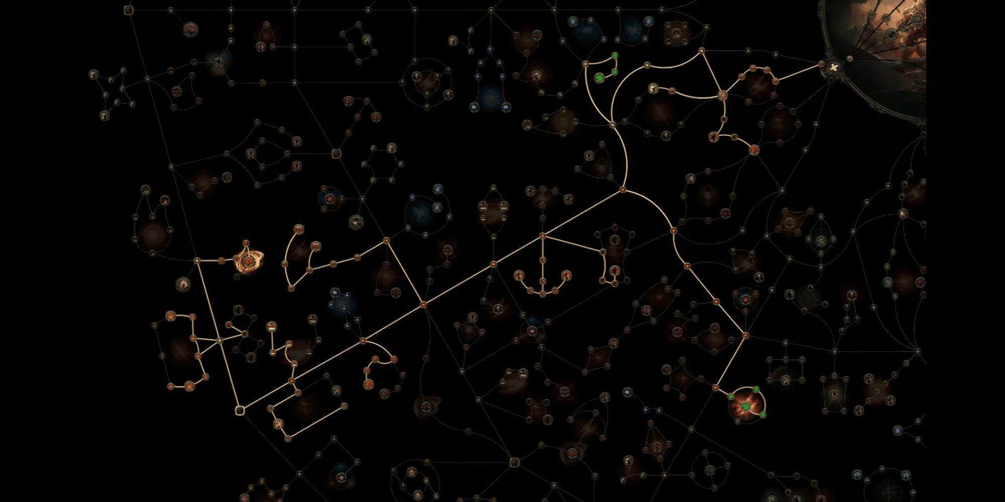 Cây kỹ năng bị động (Passive Skill Tree) được đề xuất cho build Sunder Totem Titan của lớp nhân vật Warrior trong Path of Exile 2