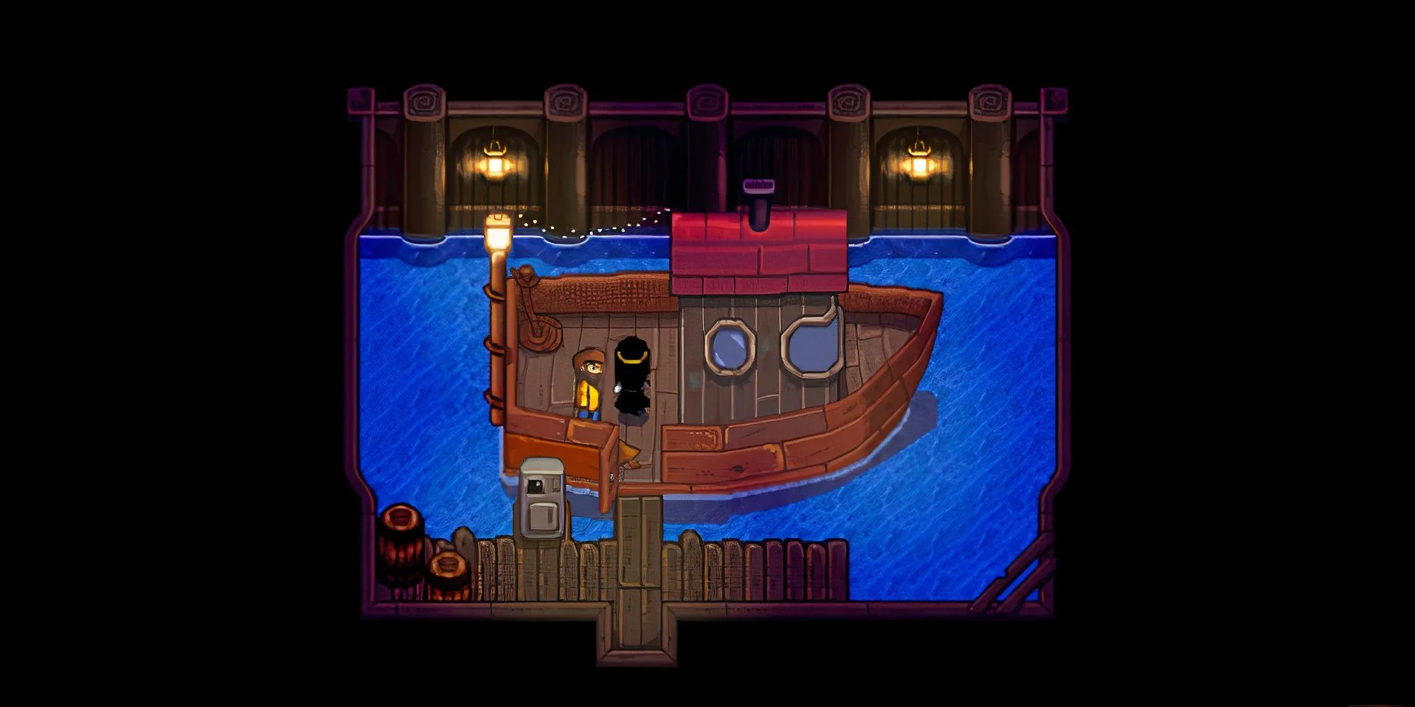 Chiếc thuyền cũ của Willy cần được sửa chữa để đến Đảo Gừng trong Stardew Valley