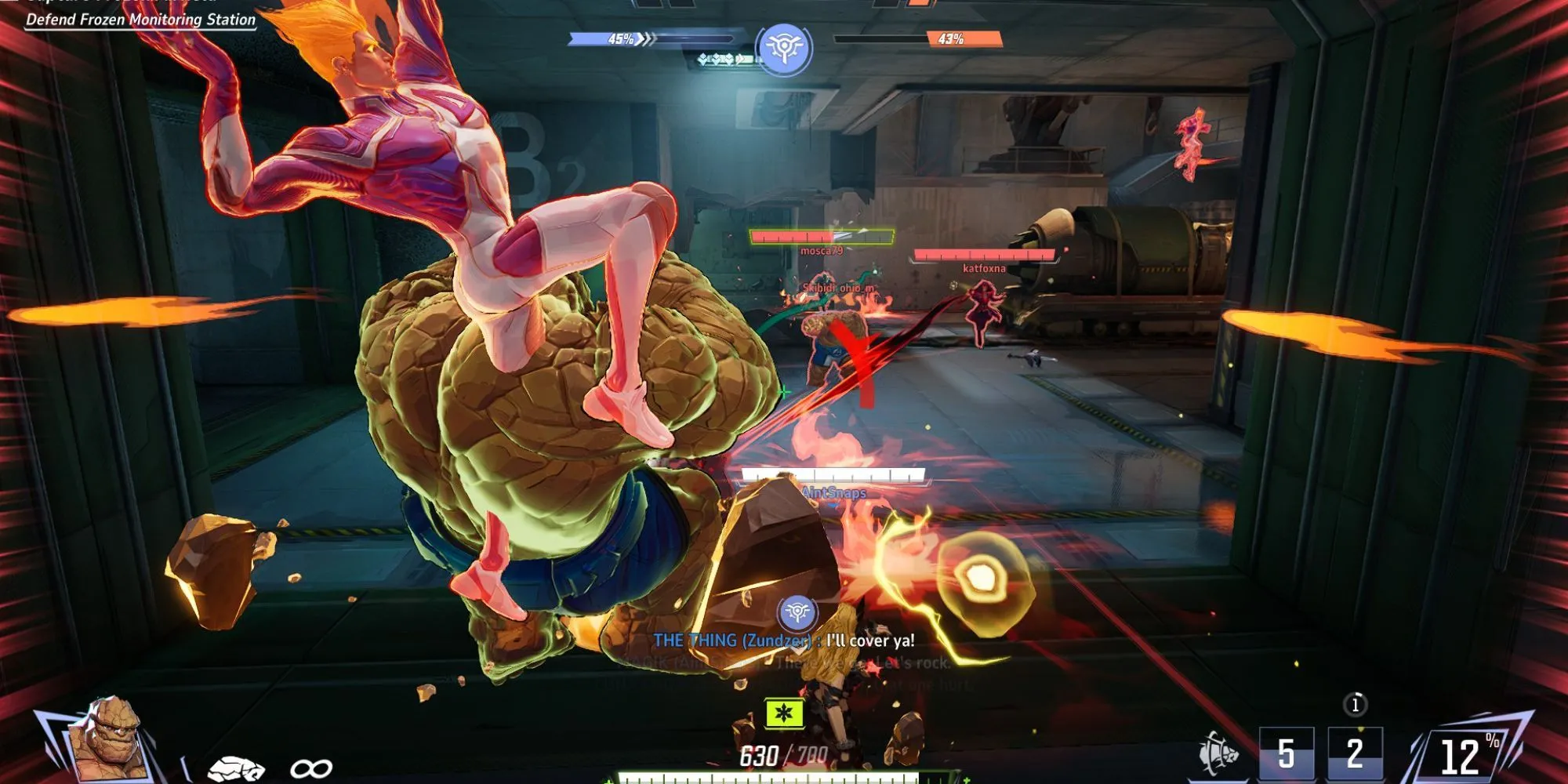Chiến thuật phòng thủ của The Thing trong Marvel Rivals khi đối mặt với giao tranh