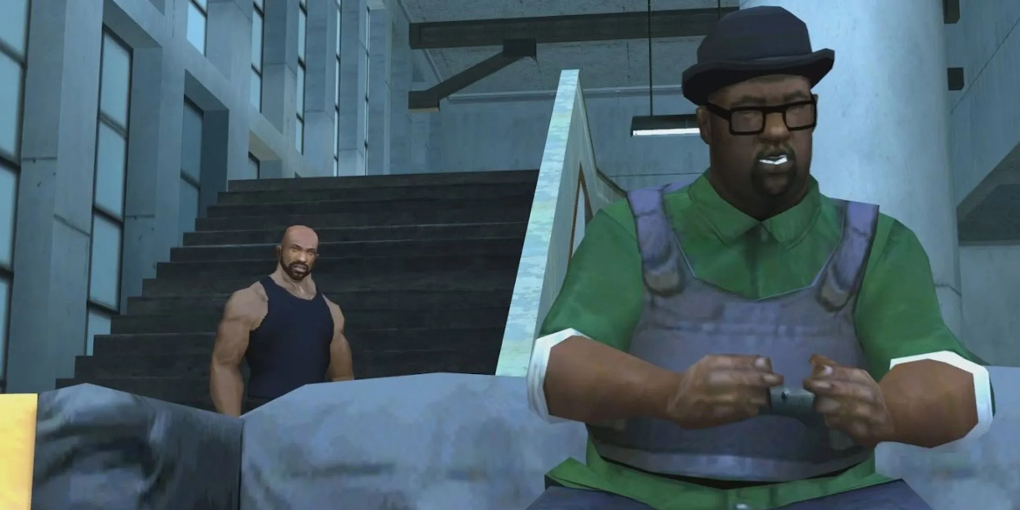 CJ và Sweet rượt đuổi Officer Tenpenny trong nhiệm vụ End of the Line GTA San Andreas