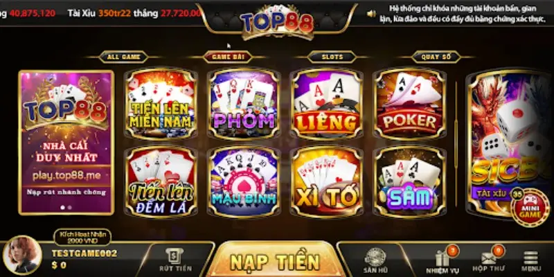 Cổng Game Top88 – Sân Chơi Cá Cược Cực Đẳng Cấp Số 1 Năm 2025