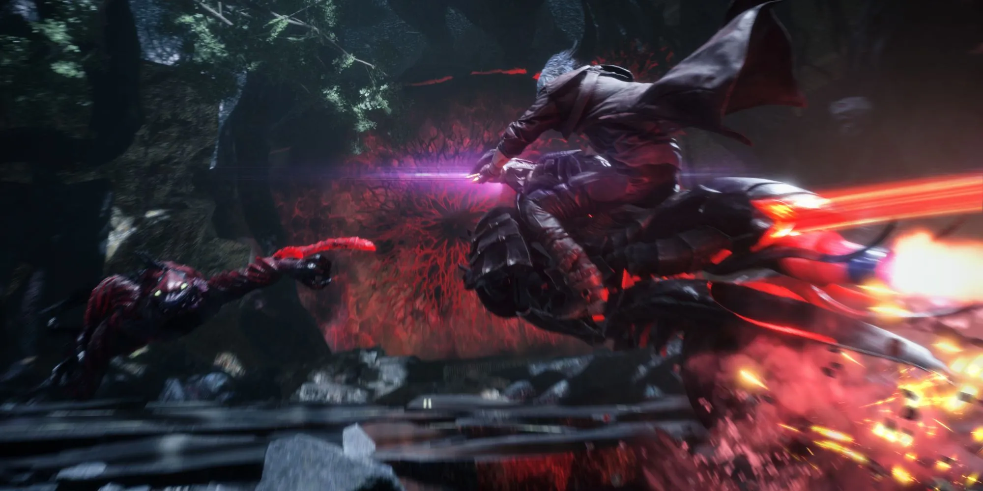 Dante lái chiếc xe máy Cavaliere biến hình thành vũ khí trong Devil May Cry 5