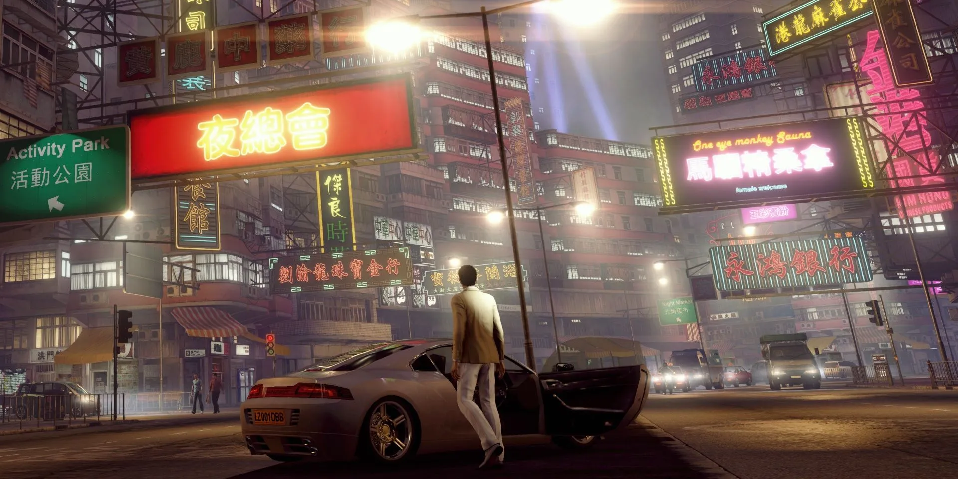 Đường phố Hồng Kông về đêm trong Sleeping Dogs
