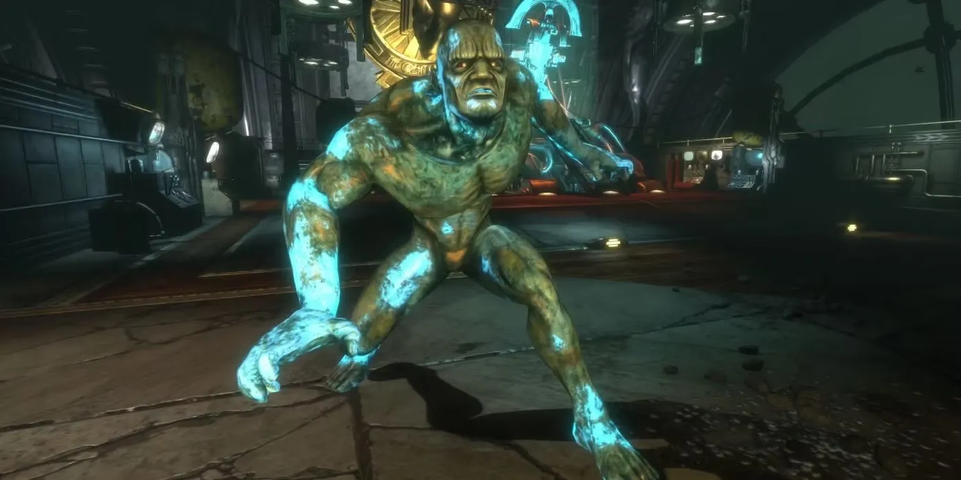 Frank Fontaine biến đổi thành quái vật trong trận trùm cuối BioShock
