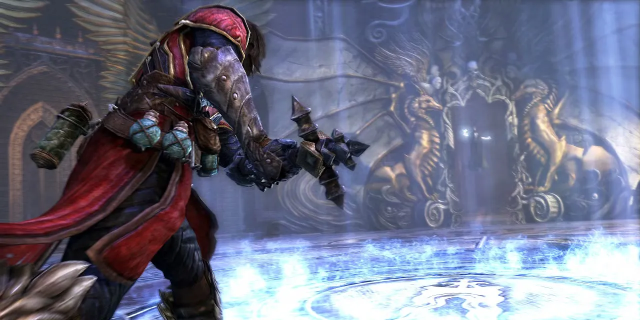 Gabriel Belmont chiến đấu với quái vật trong Castlevania: Lords of Shadow