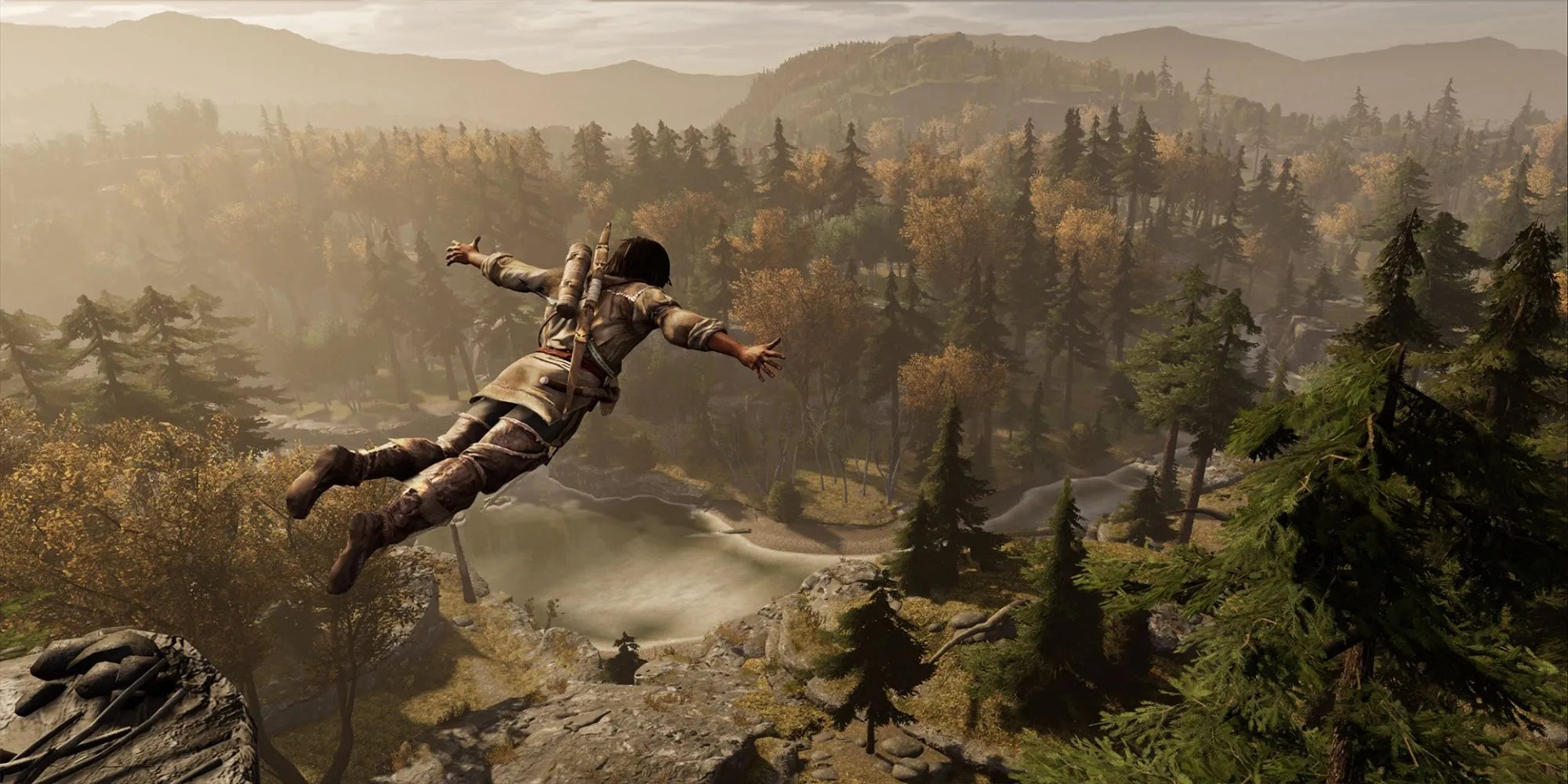 Gameplay ẩn nấp trong Assassin's Creed III Remastered.