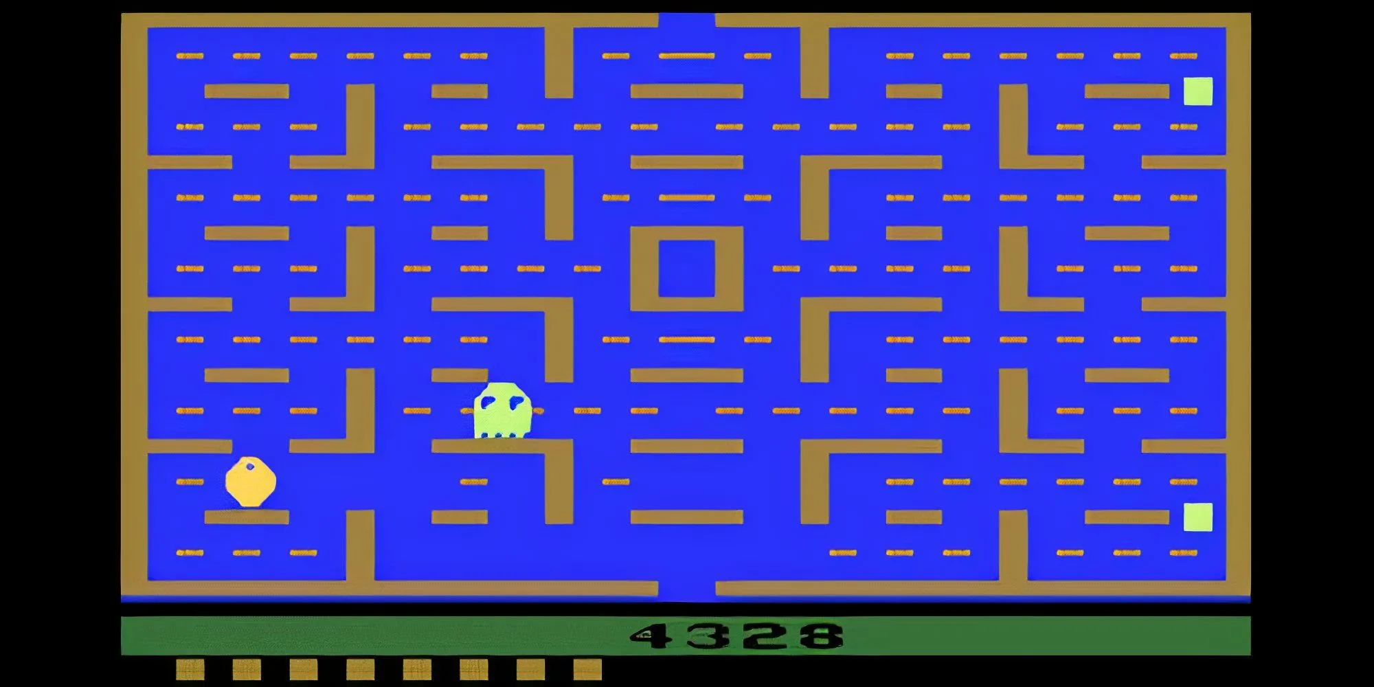 Gameplay của Pac-Man trên hệ máy Atari 2600