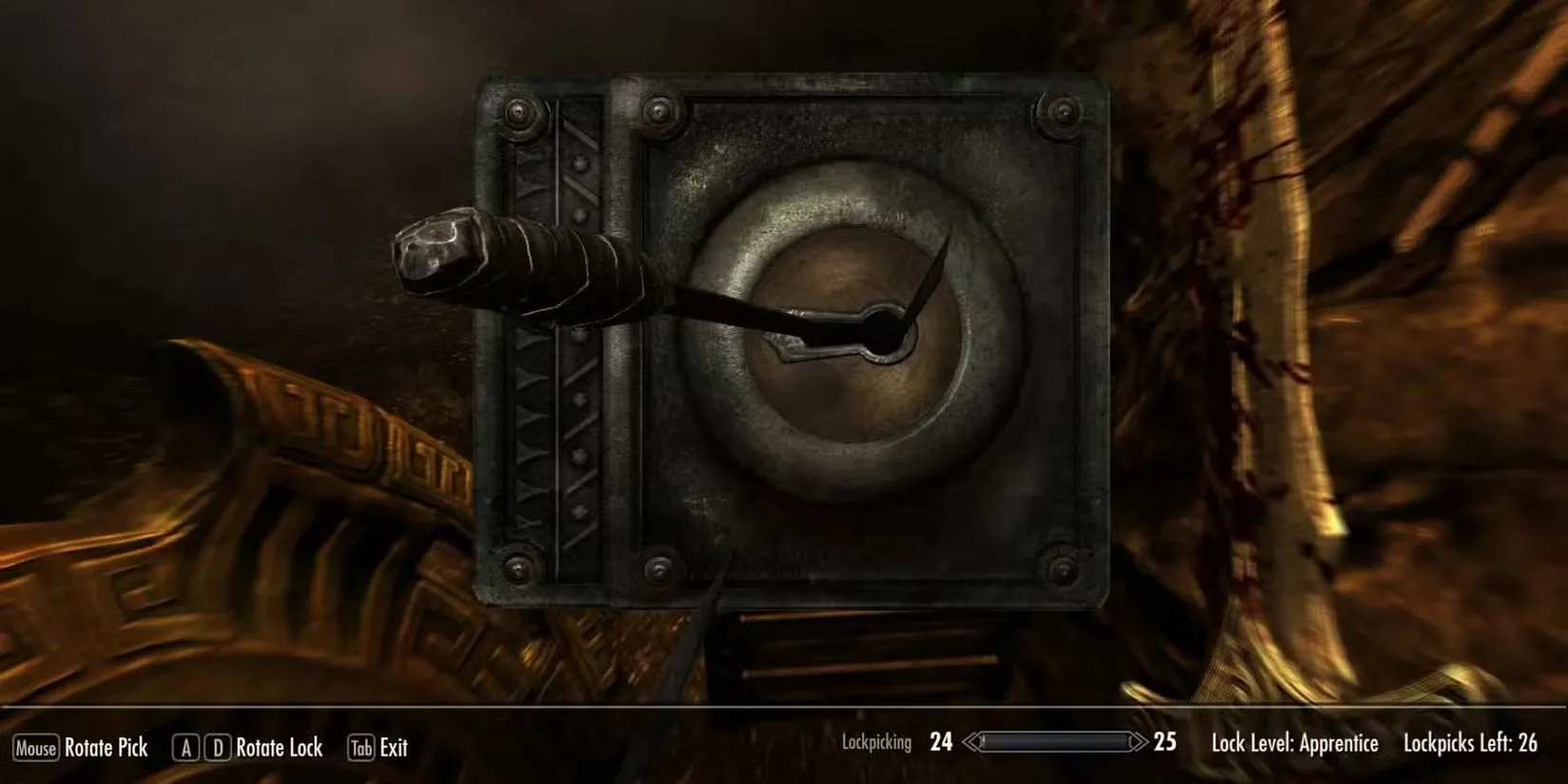 Giao diện bẻ khóa kinh điển trong The Elder Scrolls V Skyrim