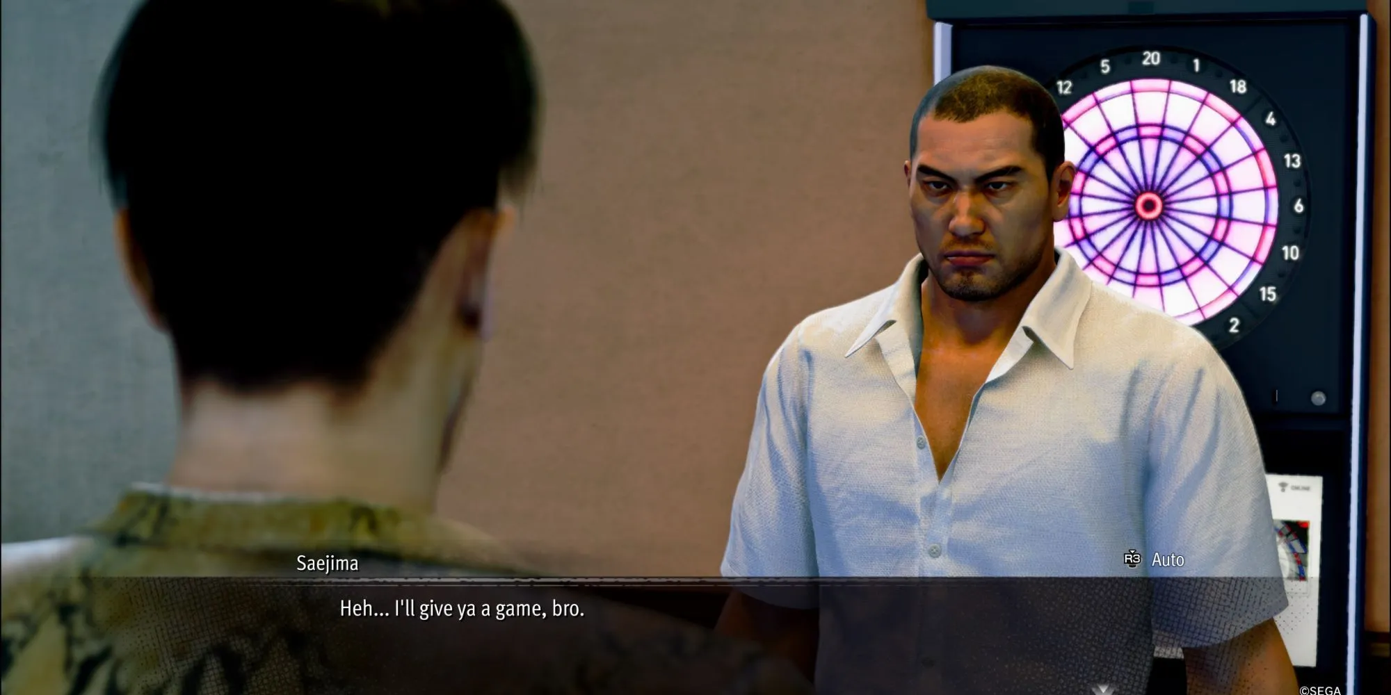 Giao diện chọn chơi Darts với đồng đội trong Like A Dragon Pirate Yakuza In Hawaii