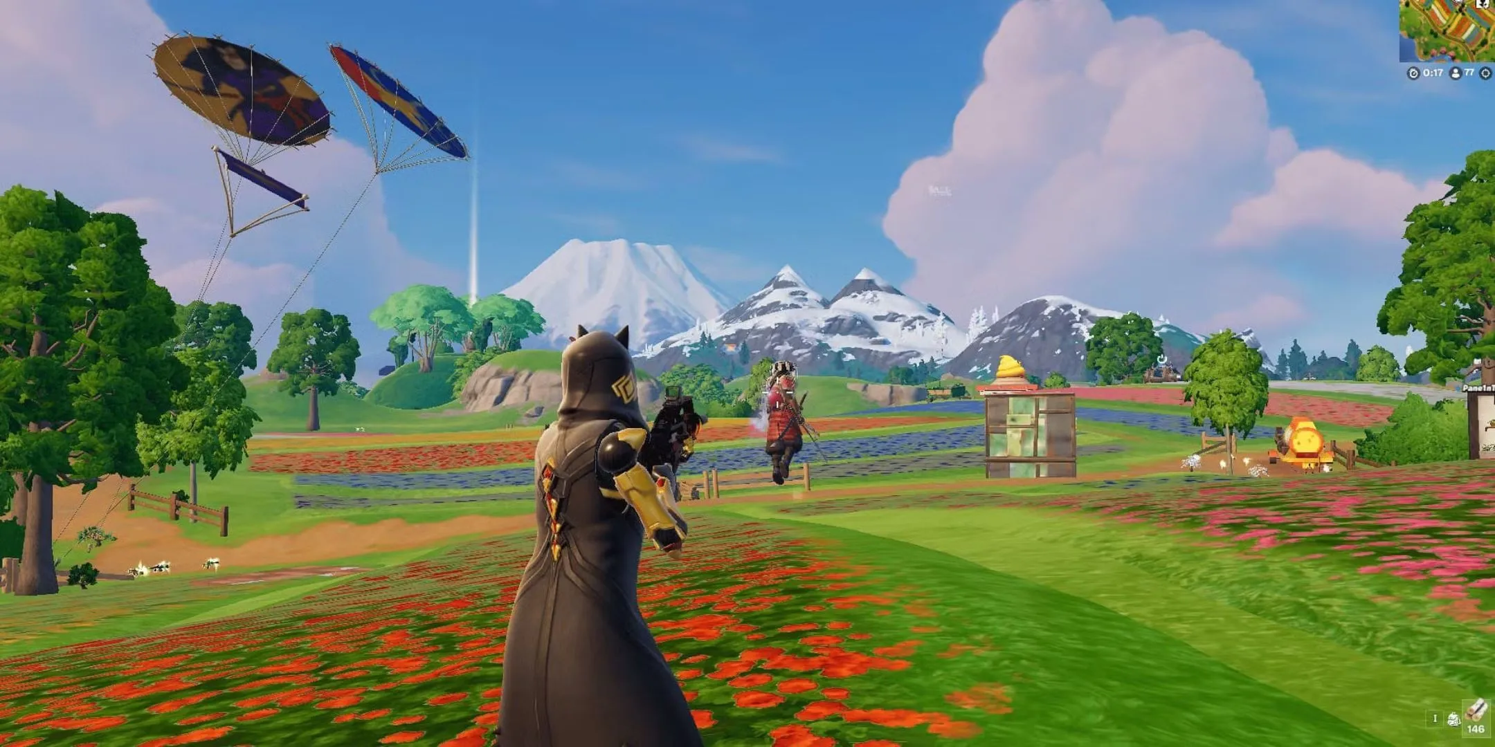 Giao diện Fortnite với nhân vật Shogun X Roaming, minh họa sự đa dạng skin và cộng tác