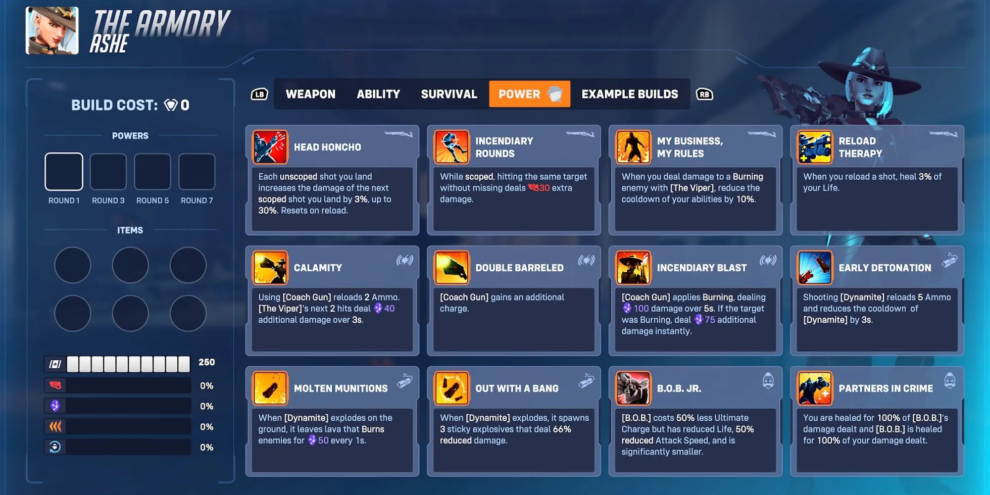 Giao diện Kho Trang Bị (Armory) trong chế độ Stadium Overwatch 2