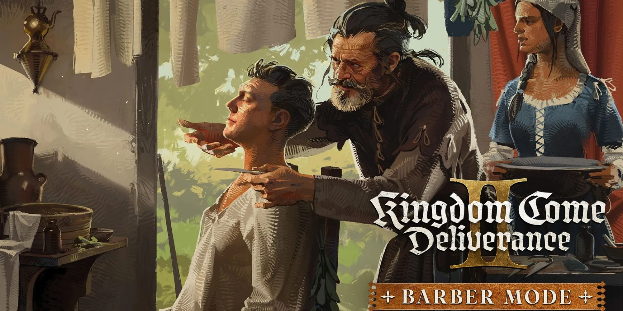 Giao diện tùy chỉnh kiểu tóc mới cho nhân vật trong Kingdom Come Deliverance 2, một trong những bổ sung của bản vá 1.2 sắp tới