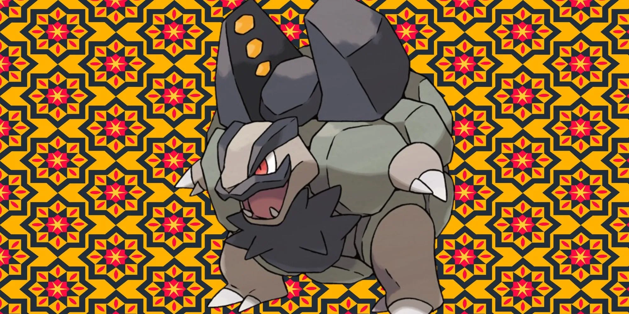 Golem Alola với bộ ria mép từ tính và khẩu pháo trên lưng.