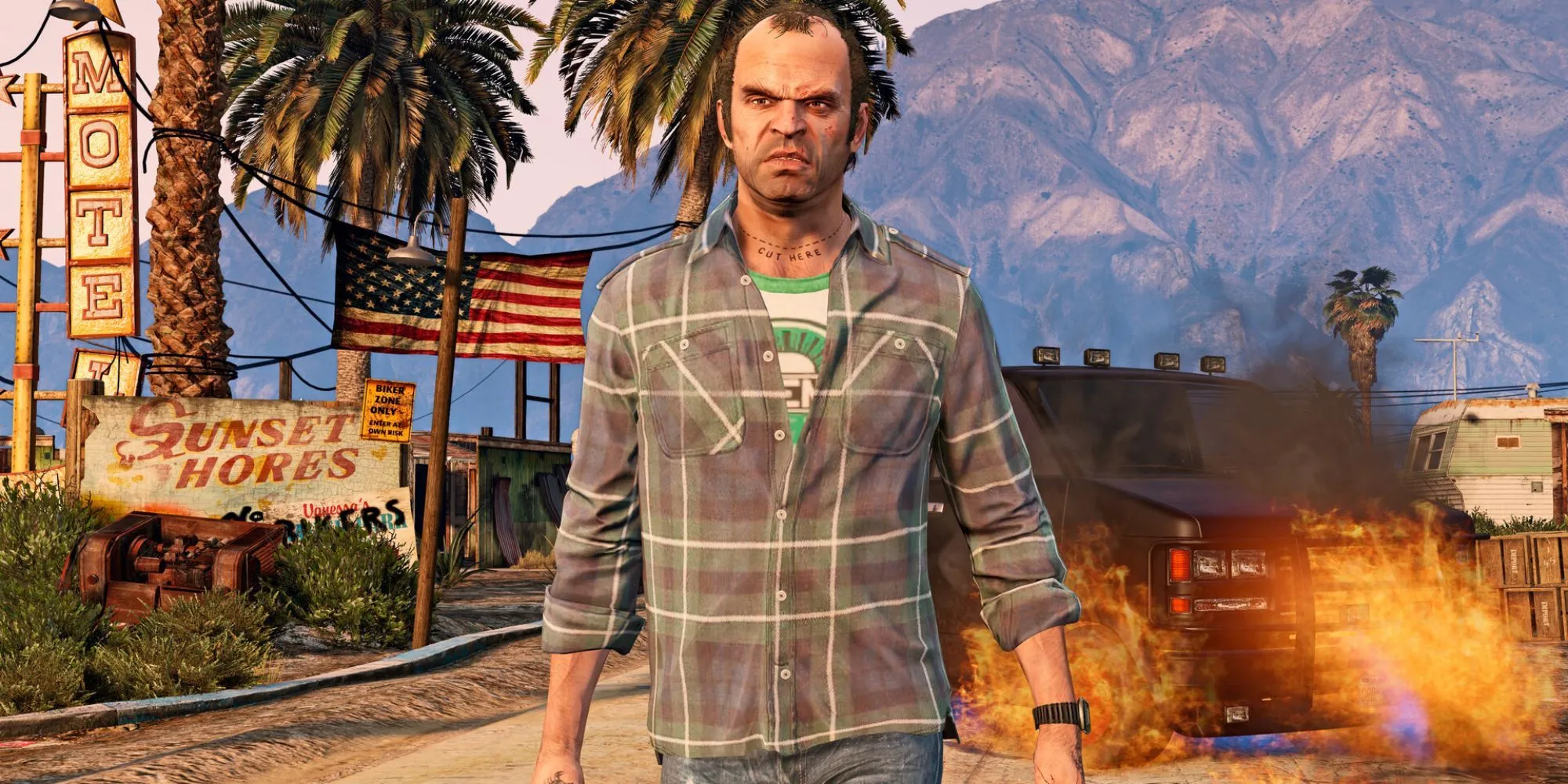 Grand Theft Auto 5, tựa game thế giới mở có sức sống lâu bền, với các nhân vật đặc trưng