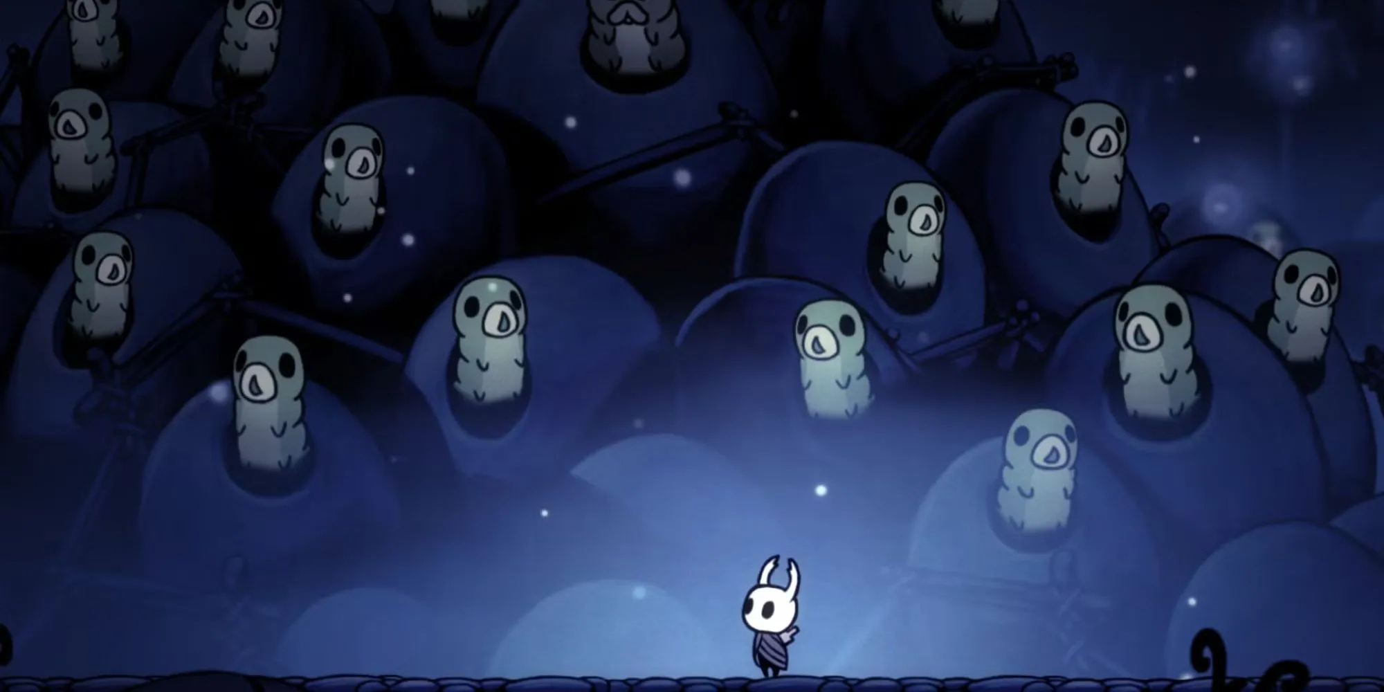 Grubs trong Hollow Knight, một ví dụ về các yếu tố khám phá trong game Metroidvania