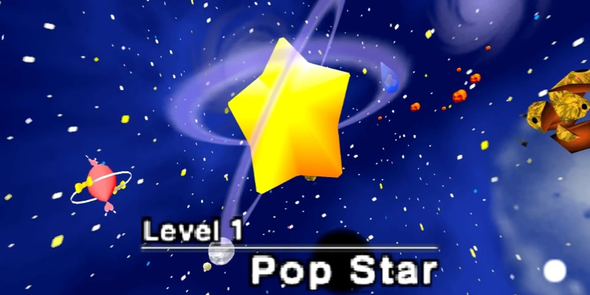 Hành tinh Popstar rực rỡ màu sắc trong game Kirby 64 the Crystal Shards