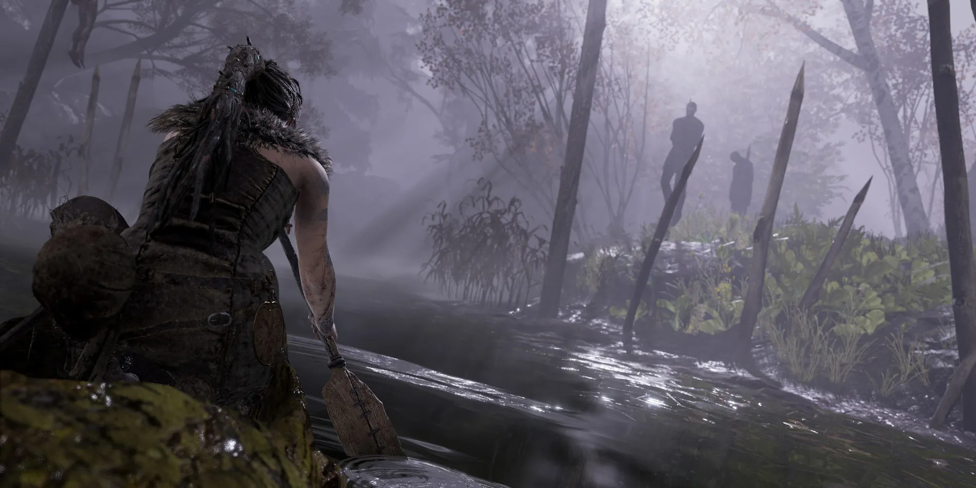 Hellblade: Senua's Sacrifice, một ví dụ về game tuyến tính với cốt truyện sâu sắc.