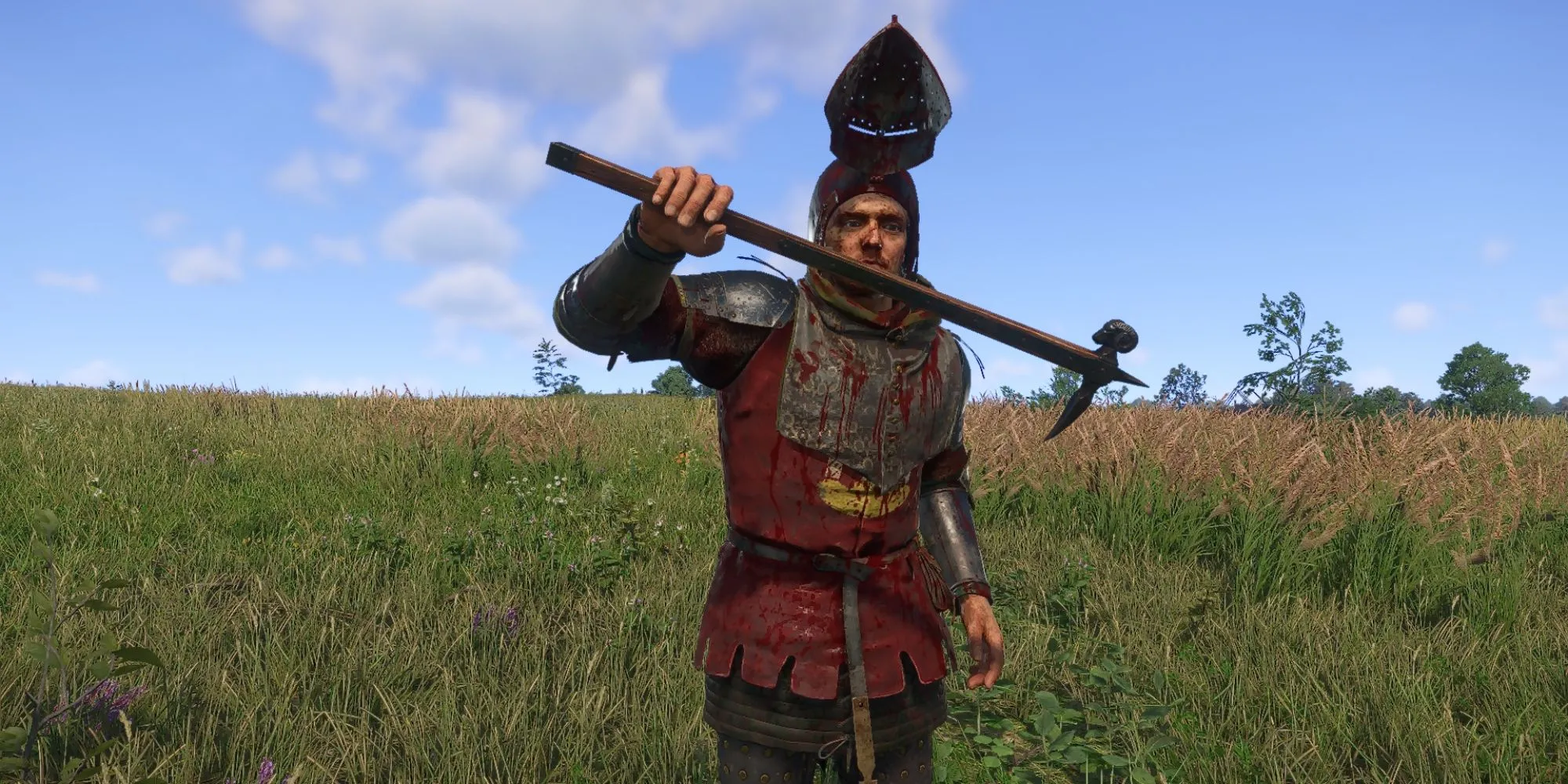 Henry cầm Búa Đầu Cừu mạnh mẽ trong Kingdom Come Deliverance 2