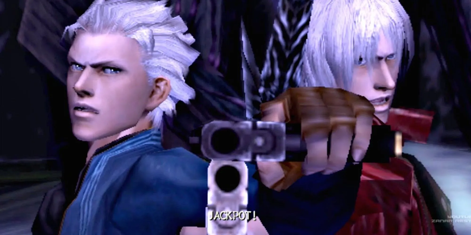 Hình ảnh Arkham trong hình dạng hiệp sĩ bóng đêm Sparda trong game Devil May Cry 3