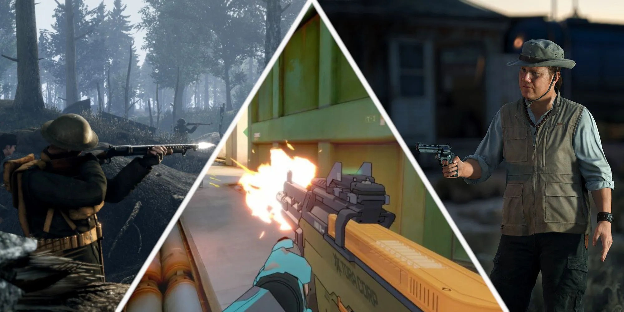 Hình ảnh đại diện cho thể loại game FPS, nhấn mạnh sự đa dạng vũ khí như MP7 sắp có trong Gray Zone Warfare.