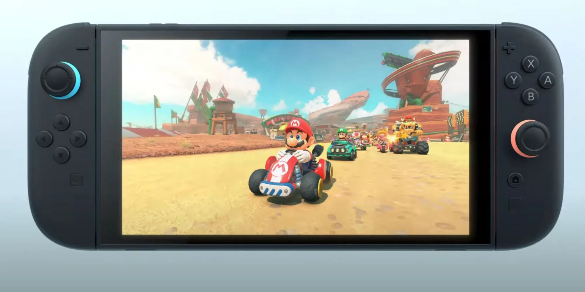 Hình ảnh Mario Kart trên Nintendo Switch 2 minh họa cho khả năng tương thích ngược nâng cao