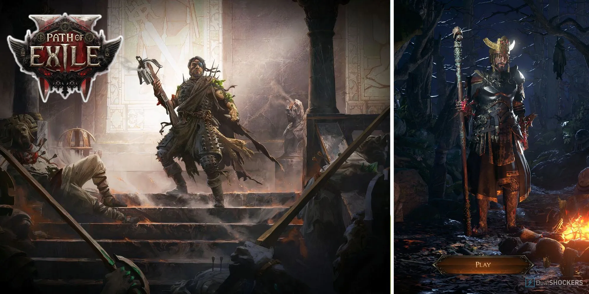 Hình ảnh nhân vật Warrior trong Path of Exile 2, đại diện cho build Sunder Totem Titan