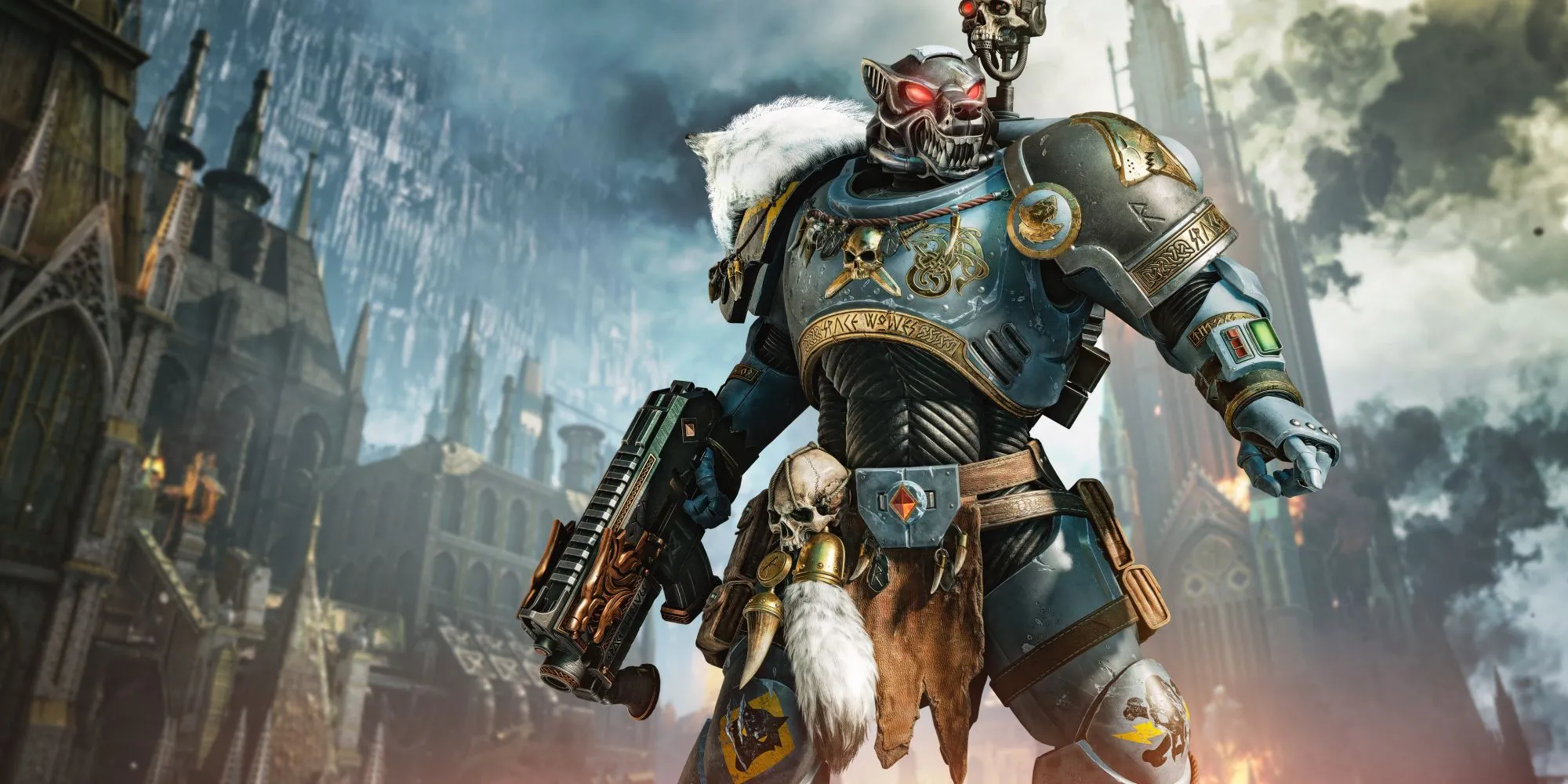 Hình ảnh skin Space Wolves Champion trong Space Marine 2 từ bản cập nhật mới