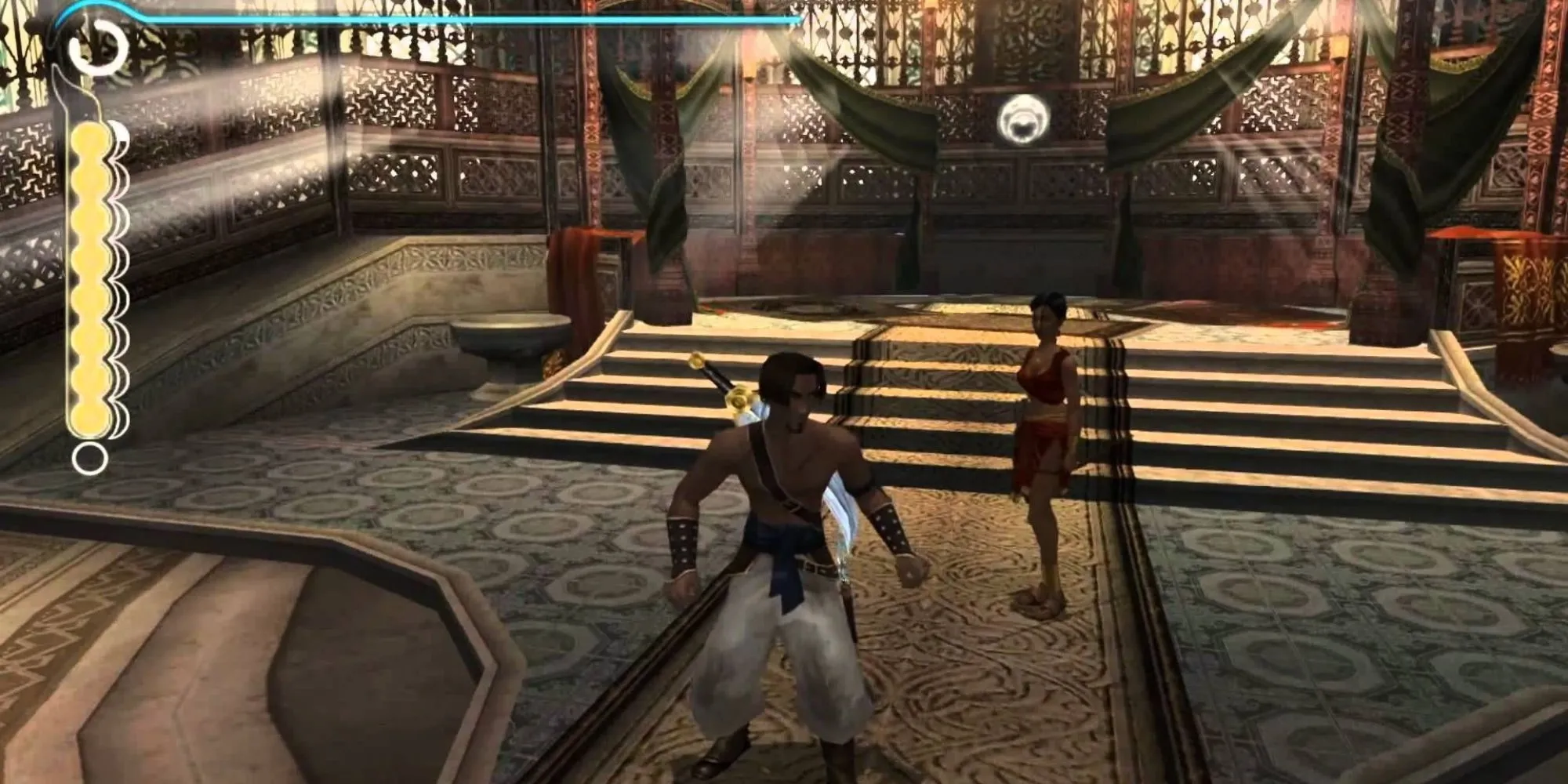 Hoàng tử Ba Tư sử dụng Dagger of Time trong game Prince of Persia The Sands of Time