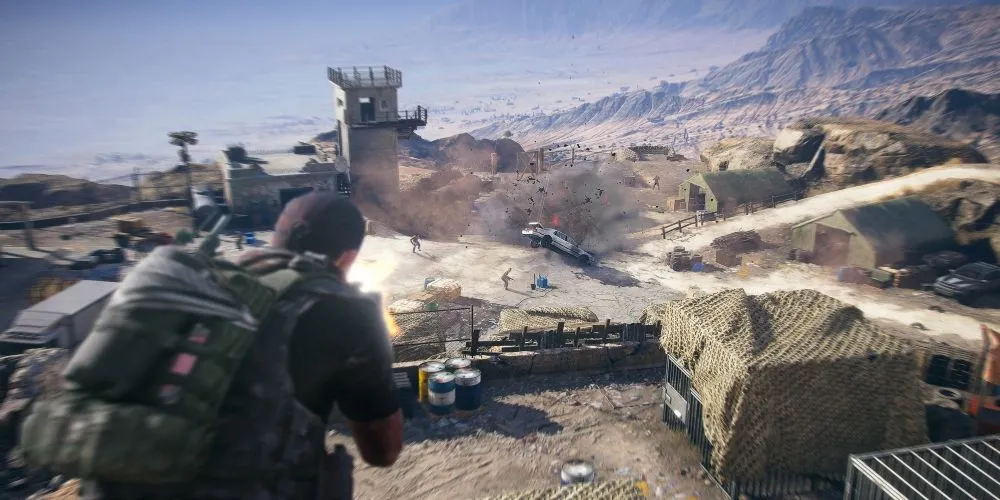 Khung cảnh rộng lớn nhìn từ trên cao trong Ghost Recon Wildlands Bolivia